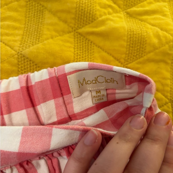 Gingham ModCloth Knee Length Skirt - Picture 3 of 5